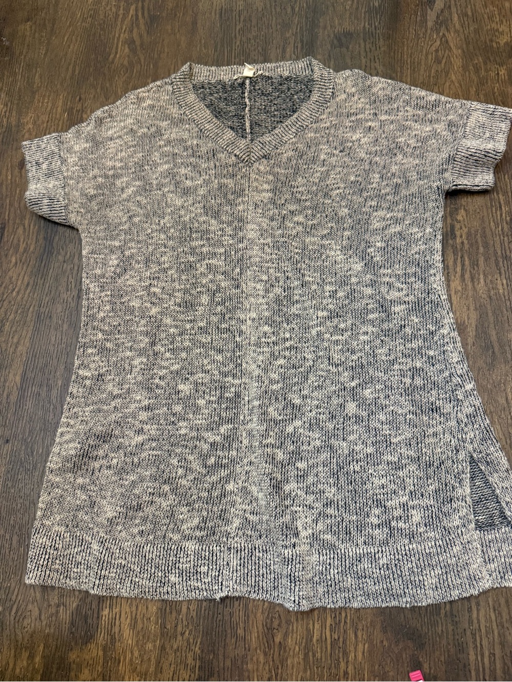 Eileen Fisher Gray Marled Knit Tunic Top